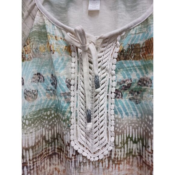 Chico's Multicolor Patterned Blouse - Picture 2 of 8